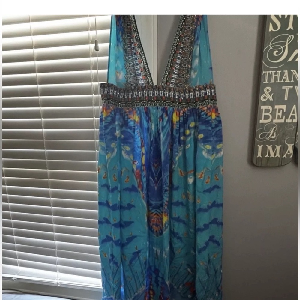 Camilla Deep V take my hand long dress